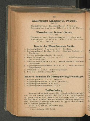 Wasserbauamt Driesen (Netze).
