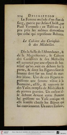 Le cabinet des curiosités & des médailles