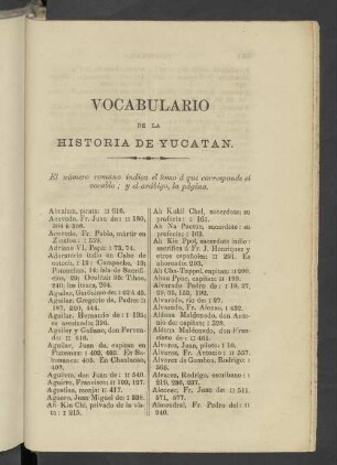 Vocabulario De La Historia De Yucatan