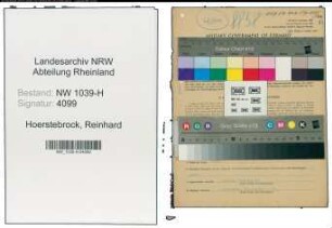 Entnazifizierung Reinhard Hoerstebrock , geb. 30.07.1911 (Pathologe)
