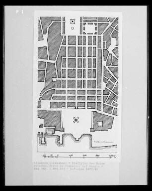 Lissabon: Grundriss der Stadt zwischen Praça do Comércio und Rossio