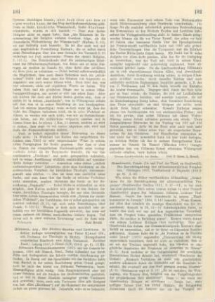 181-182 [Rezension] Dillmann, August, Die Bücher Exodus und Leviticus