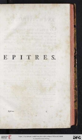 Epitres