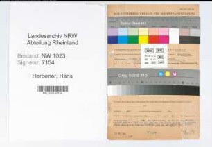 Entnazifizierung Hans Herbener , geb. 14.03.1903 (Einkaeufer)