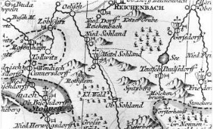 Sohland a. Rotstein. Oberlausitzkarte, Schenk, 1759