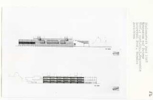 Gymnasium auf Patras, Peloponnes (Diplomarbeit bei Bernhard Hermkes): Ansichten von Norden und Süden
