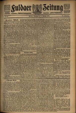 Zweite Ausgabe vom Dienstag, den 11. Februar 1908.