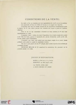 Condition de la vente Titelblatt