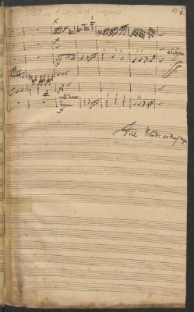 Autographe Partitur (letzte Seite)