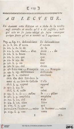Au lecteur