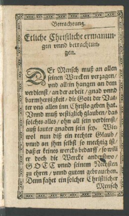 Etliche Christliche ermanungen und betrachtungen.
