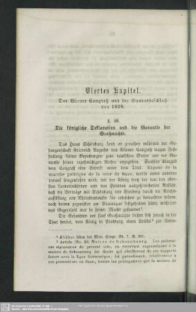 Viertes Kapitel. Der Wiener Congreß und der Bundesbeschluß von 1828