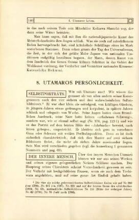 8. Utamaros Persönlichkeit