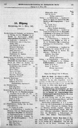 Sitzung 10, 3. März 1921