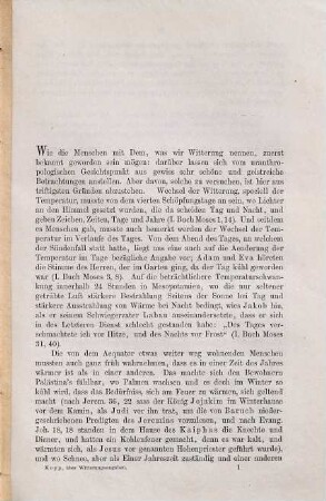 Einiges über Witterungsangaben