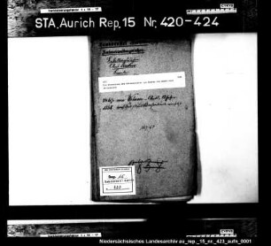 Die Versetzung des Amtsassessors von Wehren von Emden nach Bersenbrück