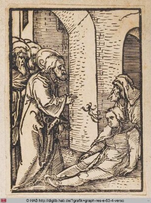 Christus heilt einen Besessenen.