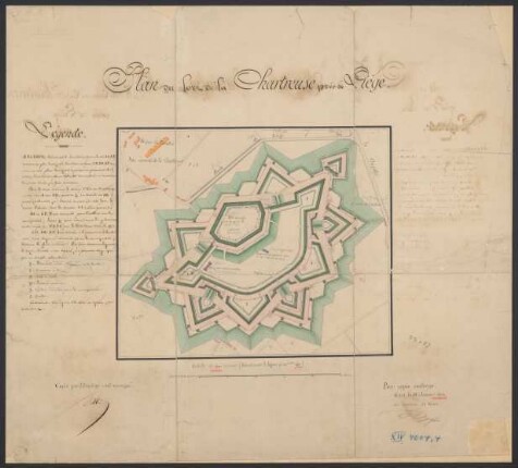 Plan du Fort de la Chartreuse pris de Liège