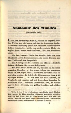 Systematisches Handbuch der Zahnheilkunde. 2,1. Anatomie des Mundes. - 1842
