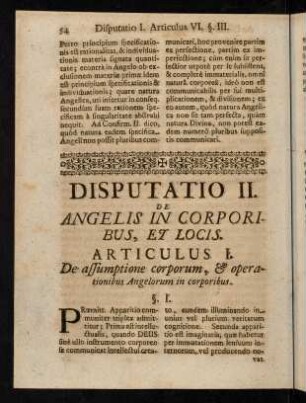 54-99, Disputatio II.