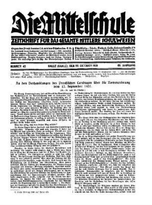Zu den Verhandlungen des Preußischen Landtages über die Notverordnung vom 12. September 1931 : (13.-16. und 20. Oktober)