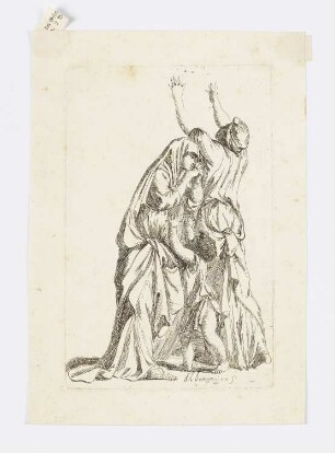 Familie in Gewändern, Blatt 10 der Folge "Premier Recueill de Figures Drapées"