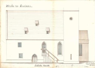 Dolmetsch, Heinrich; Lustnau; Ev. Pfarrkirche, Restaurierung - Alter Zustand - Südseite (Ansicht)