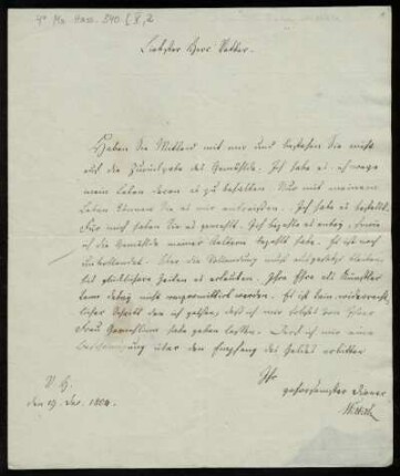 Brief von Wittich an Wilhelm Boettner