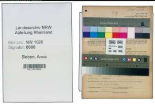 Entnazifizierung Anna Sieben , geb. 16.12.1906 (Geschaeftsfrau)
