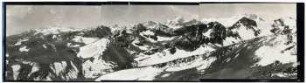 Panorama Ancohuma bis Nevado Chachacomani vom Schwarzen Pyramidenberg