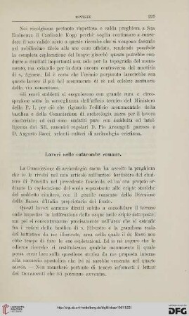 Lavori nelle catacombe romane