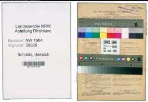 Entnazifizierung Heinrich Schmitz , geb. 14.08.1896 (Schreiner)