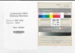 Entnazifizierung Walter Kern , geb. 30.11.1904 (Laborant)