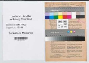 Entnazifizierung Margarete Sonneborn, geb. 08.12.1909 (Lehrerin)