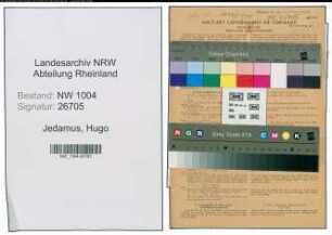Entnazifizierung Hugo Jedamus , geb. 15.11.1888 (Schleifer)
