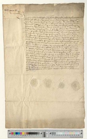 Präsentation an Propst Jacob Schomaker für eine Commende am Allerheiligen und Annen Altar der Nicolaikapelle [lat].