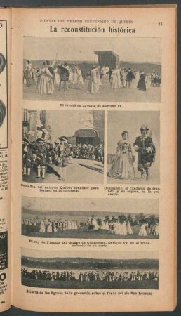 La reconstitución histórica - [Ilustración] : Fiestas del tercer centenario de Québec