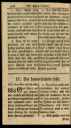 IX. Am himmelfahrts-feste