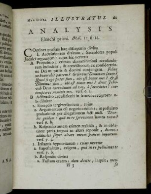 Analysis Elenchi Primi.
