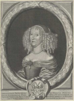 Bildnis der Anna Catharina Würtembergiae et Tecciae