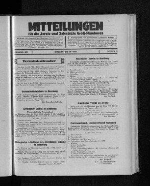 Jahrgang 1932, Hamburg, den 20. März, Nummer 12