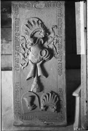 Heinsheim Evangelische Bergkirche Sank Hilarius Epitaph Conrad von Ehrenberg (gestorben 1422) und Ehefrau Irmgard geborene von Rüdt