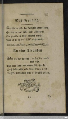 An eine Freundin