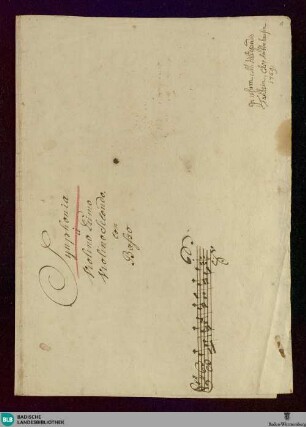 Symphonies - Don Mus.Ms. 1804 : vl (2), b; A; JenS 65