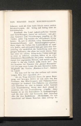 Von Mikweh nach Rischon-Le-Zion.