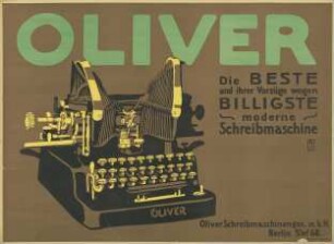 Oliver die beste und billigste moderne Schreibmaschine