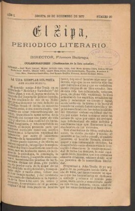 1877,1,20: año 1, número 20 (20 de diciembre de 1877)