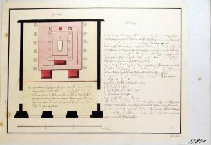 Grundriss der Beisetzung der Prinzessin Maria Johanna