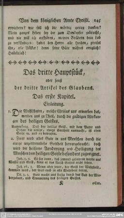 Das dritte Hauptstück, oder sonst der dritte Artikel des Glaubens