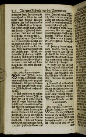 Morgen-Andacht vor der Communion. - Abend-Andacht nach der Communion.